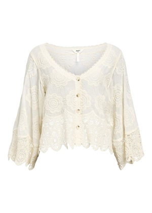 Lotte 3/4 bluse Sandshell Object 